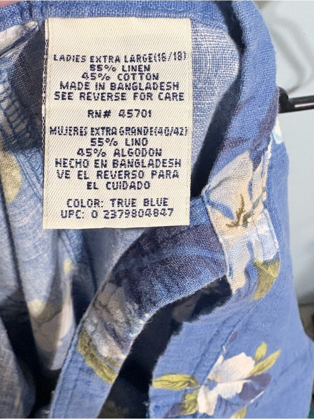 Blue Floral Maxi Dress with Spaghetti Straps - Picture 2 of 8